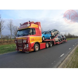 VOLVO FH3 GLOBETROTTER XL 6X2 TWINSTEER TRUCK TRANSPORTER - 3 AXLE - Helmholt WSI 01-3306 WSI MODELS