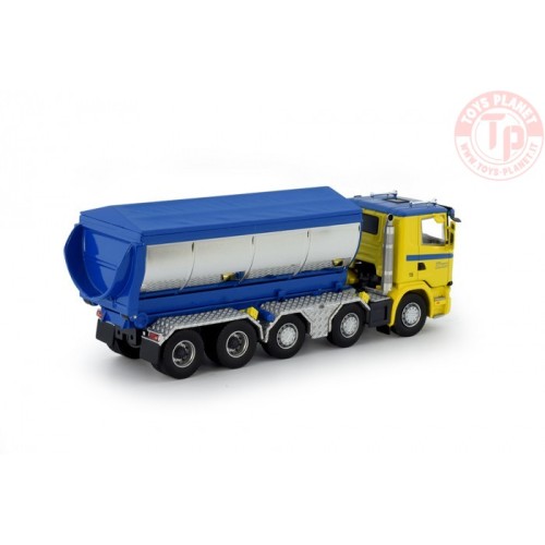Scania G-serie halve slaapcabine 5-assige asfaltkipper - De Paola TEKNO 74816 TEKNO