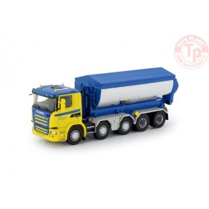 Scania G-serie halve slaapcabine 5-assige asfaltkipper - De Paola TEKNO 74816 TEKNO