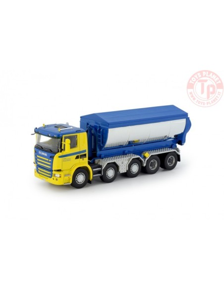 Scania G-serie halve slaapcabine 5-assige asfaltkipper - De Paola TEKNO 74816 TEKNO