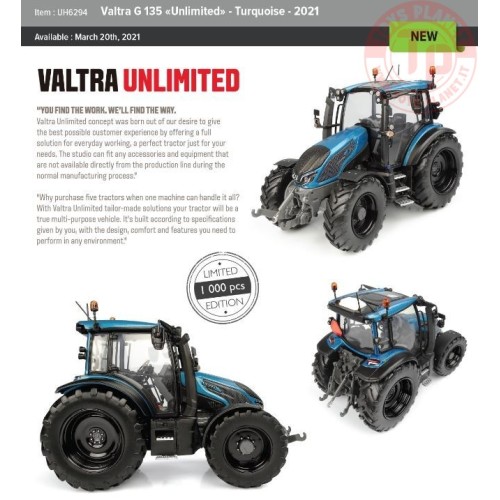 Valtra G 135 “Unlimited” Turquoise UH 6294 UNIVERSAL HOBBIES