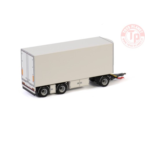 TURNTABLE DRAWBAR FRIDGE TRAILER - 3 AXLE - White Line WSI 03-2028 WSI MODELS