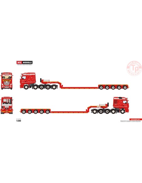 MERCEDES-BENZ ACTROS MP5 SLT STREAM SPACE 10X4 LOW LOADER - 5 AXLE - Jan Coesens WSI 01-3382 WSI MODELS