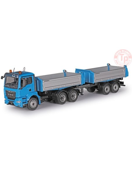 MAN TGS NN MEILLER con sponde trilaterali blu CONRAD 81182/0 CONRAD