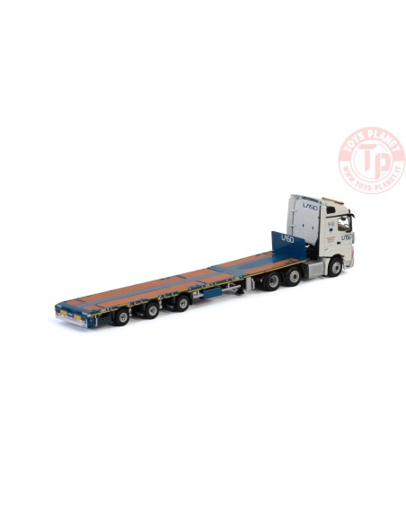 MERCEDES-BENZ ACTROS MP4 STREAM SPACE 6X2 TWIN STEER MEGATRAILER FLATBED - 3 AXLE - Laso WSI 01-2961 WSI MODELS MERCEDES-BENZ ACTROS MP4 STREAM SPACE 6X2 TWIN STEER MEGATRAILER FLATBED - 3 AXLE - Laso WSI 01-2961 WSI MODELS