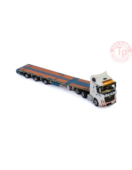MERCEDES-BENZ ACTROS MP4 STREAM SPACE 6X2 TWIN STEER MEGATRAILER FLATBED - 3 AXLE - Laso WSI 01-2961 WSI MODELS MERCEDES-BENZ ACTROS MP4 STREAM SPACE 6X2 TWIN STEER MEGATRAILER FLATBED - 3 AXLE - Laso WSI 01-2961 WSI MODELS