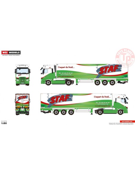 RENAULT TRUCKS T HIGH 4X2 REEFER TRAILER - 3 AXLE - Staf WSI 01-3432 WSI MODELS RENAULT TRUCKS T HIGH 4X2 REEFER TRAILER - 3 AXLE - Staf WSI 01-3432 WSI MODELS