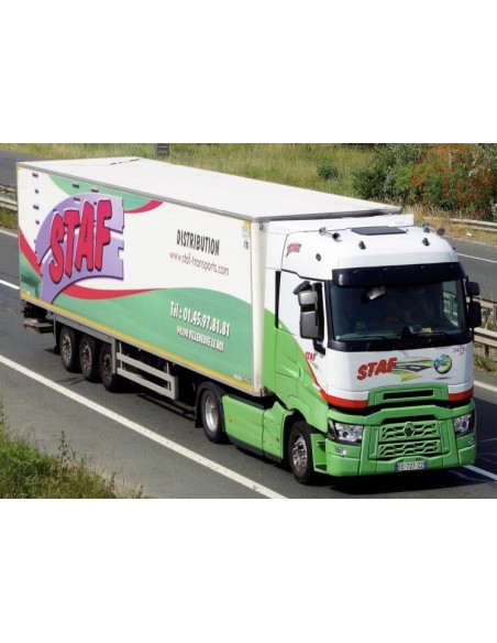 RENAULT TRUCKS T HIGH 4X2 REEFER TRAILER - 3 AXLE - Staf WSI 01-3432 WSI MODELS