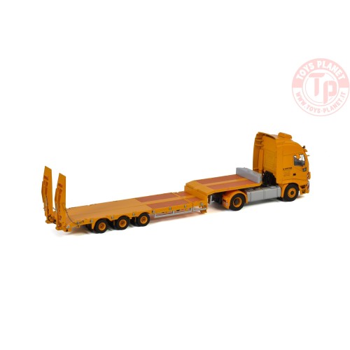 IVECO STRALIS 4X2 + Semirimorchio 3 assi con rampe - Società Trasporti Bergamo WSI 02-2675 WSI MODELS