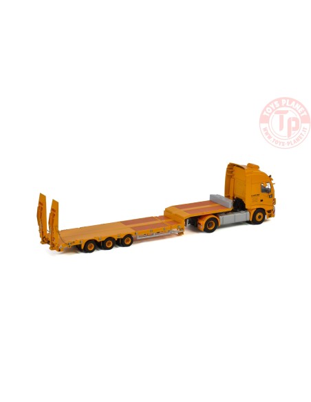IVECO STRALIS 4X2 + Semirimorchio 3 assi con rampe - Società Trasporti Bergamo WSI 02-2675 WSI MODELS