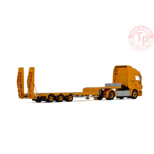 IVECO STRALIS 4X2 + Semirimorchio 3 assi con rampe - Società Trasporti Bergamo WSI 02-2675 WSI MODELS