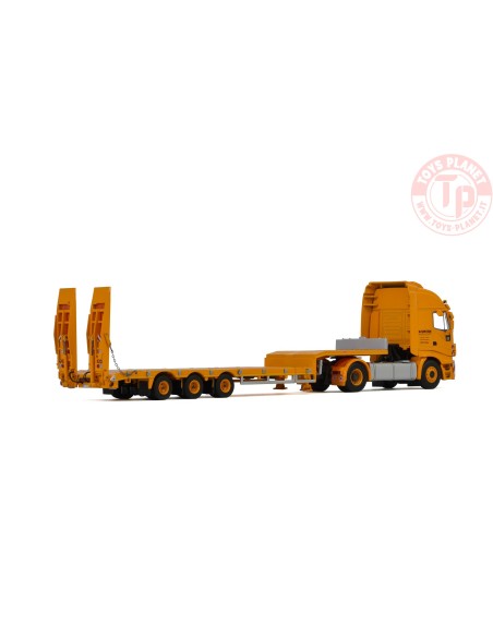 IVECO STRALIS 4X2 + Semirimorchio 3 assi con rampe - Società Trasporti Bergamo WSI 02-2675 WSI MODELS