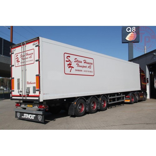 SCANIA STREAMLINE TOPLINE 6X2 TWINSTEER BOX TRAILER - 3 AXLE Steen Hansen WSI 01-3547 WSI MODELS