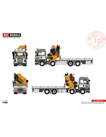 SCANIA R STREAMLINE HIGHLINE 8X4 RIGED I TRUCK I FLAT BED FASSI 1100 + JIB - Affolter WSI 01-3531 WSI MODELS SCANIA R STREAMLINE HIGHLINE 8X4 RIGED I TRUCK I FLAT BED FASSI 1100 + JIB - Affolter WSI 01-3531 WSI MODELS