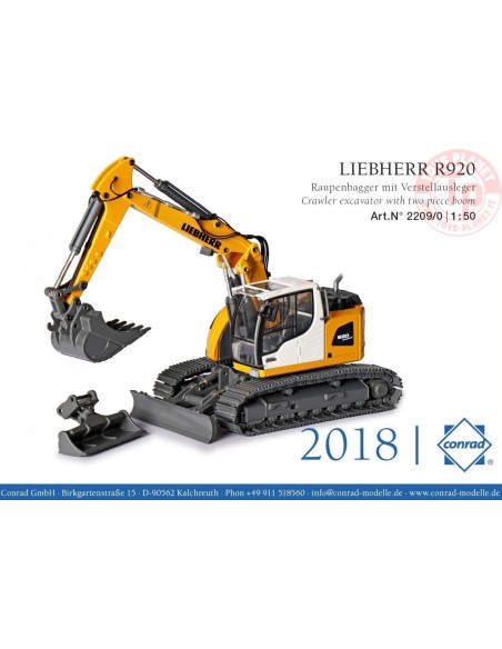 LIEBHERR R920 Compact escavatore cingolato con braccio triplice CONRAD 2209/0 CONRAD