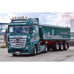 MERCEDES-BENZ ACTROS MP5 BIG SPACE 4X2 TIPPER TRAILER - 3 AXLE - Sauerbaum WSI 01-3380 WSI MODELS