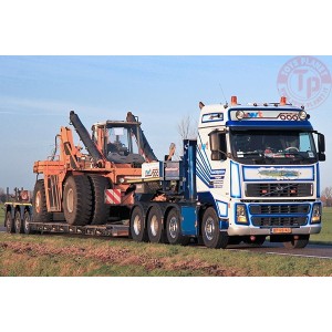 VOLVO FH2 GLOBETROTTER 8X4 LOW LOADER - 3 AXLE - Van Wijgerden Transport WSI 01-3455 WSI MODELS
