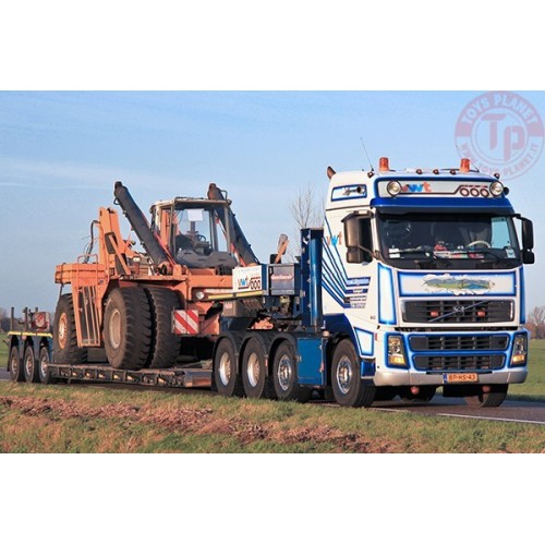 VOLVO FH2 GLOBETROTTER 8X4 LOW LOADER - 3 AXLE - Van Wijgerden Transport WSI 01-3455 WSI MODELS