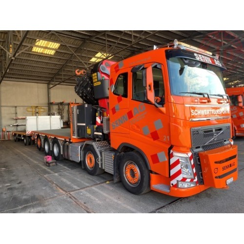 Volvo FH4 autotreno con gru retrocabina Senn AG TEKNO 82183 TEKNO