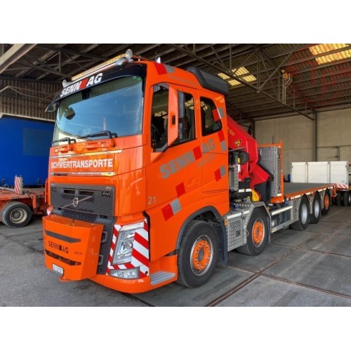 Volvo FH4 autotreno con gru retrocabina Senn AG TEKNO 82183 TEKNO