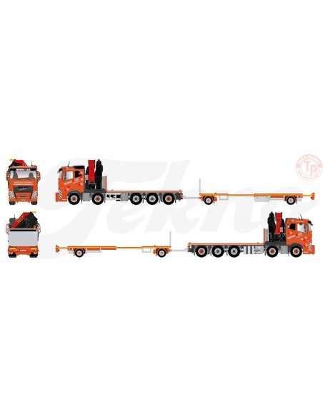 Volvo FH4 autotreno con gru retrocabina Senn AG TEKNO 82183 TEKNO