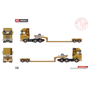 MERCEDES ACTROS MP4 GIGA SPACE 6X2 TWINSTEER WITH NOOTEBOOM EURO LOWLOADER 2 AXLE - RENSINK WSI 01-3587 WSI MODELS
