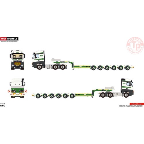MERCEDES BENZ AROCS MP4 STREAMSPACE 6X4 NOOTEBOOM MCO PX - 6 AXLE - BMS HEAVY CRANES WSI 01-3618 WSI MODELS