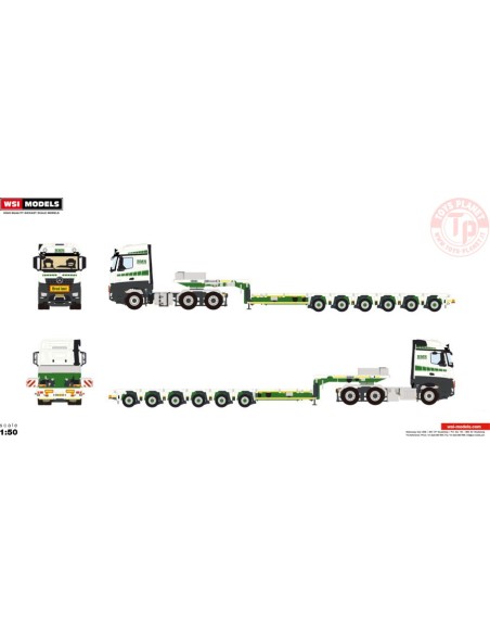 MERCEDES BENZ AROCS MP4 STREAMSPACE 6X4 NOOTEBOOM MCO PX - 6 AXLE - BMS HEAVY CRANES WSI 01-3618 WSI MODELS