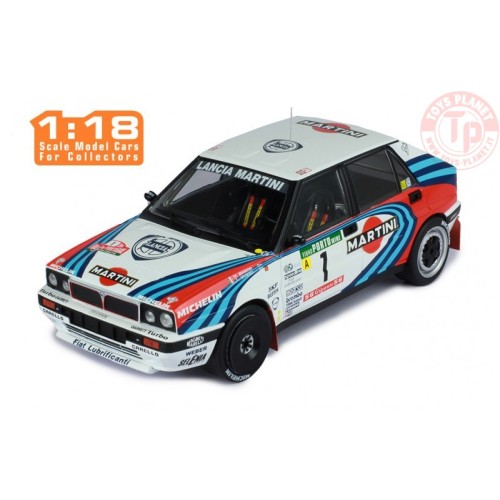 LANCIA DELTA HF INTEGRALE MARTINI 16V N1 M.BIASION-T.SIVIERO WINNER RALLY OF PORTUGAL 1990 - 1:18 IXO MODELS 18RMC064A.20 IXO...