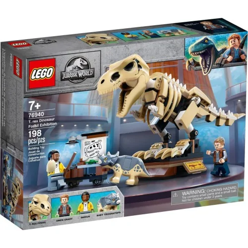 La mostra del fossile di dinosauro T. Rex LEGO JURASSIC WORLD 76940 LEGO