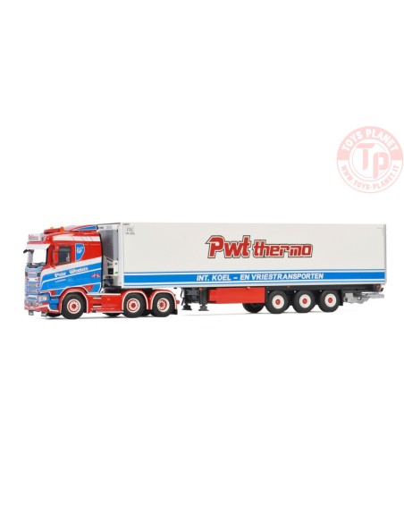 SCANIA S NORMAL | CS20N 6X2 TWINSTEER REEFER TRAILER - 3 AXLE - PWT Thermo WSI 01-3383 WSI MODELS SCANIA S NORMAL | CS20N 6X2 TWINSTEER REEFER TRAILER - 3 AXLE - PWT Thermo WSI 01-3383 WSI MODELS