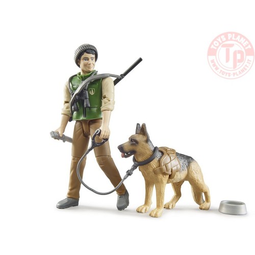 GUARDIA FORESTALE CON CANE BRUDER 62660 BRUDER