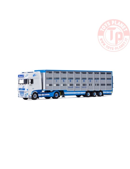 DAF XF SUPER SPACE CAB MY2017 4X2 LIVE STOCK TRAILER - 3 AXLE - Isoardi WSI 01-3405 WSI MODELS DAF XF SUPER SPACE CAB MY2017 4X2 LIVE STOCK TRAILER - 3 AXLE - Isoardi WSI 01-3405 WSI MODELS
