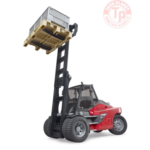 Carrello elevatore Linde HT160D con pallet e 3 gabbie per imballo BRUDER 02513 BRUDER