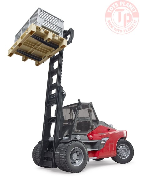 Carrello elevatore Linde HT160D con pallet e 3 gabbie per imballo BRUDER 02513 BRUDER