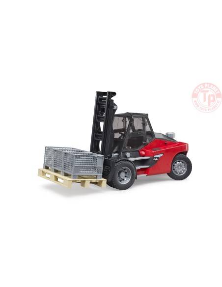 Carrello elevatore Linde HT160D con pallet e 3 gabbie per imballo BRUDER 02513 BRUDER