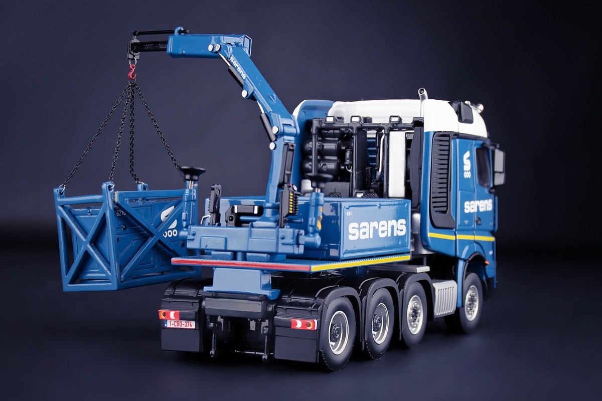 Camion Miniature 1:50 Sarens Mercedes-Benz Titan 8x4 - WSI - Modèle Reconditionné Sans Boîte
