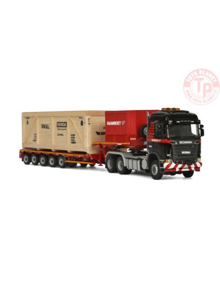 SCANIA R6 STREAMLINE HIGHLINE 6X6 LOWLOADER NOOTEBOOM MCO PX - 5 AXLE / INCLUDING WOODEN BOX WSI 410212 MAMMOET SCANIA R6 STREAMLINE HIGHLINE 6X6 LOWLOADER NOOTEBOOM MCO PX - 5 AXLE / INCLUDING WOODEN BOX WSI 410212 MAMMOET