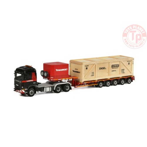 SCANIA R6 STREAMLINE HIGHLINE 6X6 LOWLOADER NOOTEBOOM MCO PX - 5 AXLE / INCLUDING WOODEN BOX WSI 410212 MAMMOET