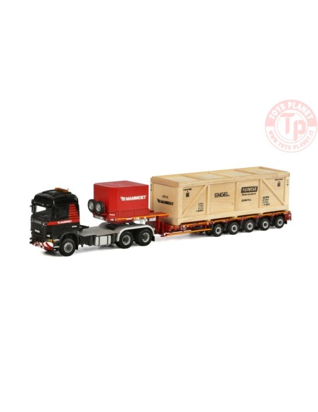SCANIA R6 STREAMLINE HIGHLINE 6X6 LOWLOADER NOOTEBOOM MCO PX - 5 AXLE / INCLUDING WOODEN BOX WSI 410212 MAMMOET