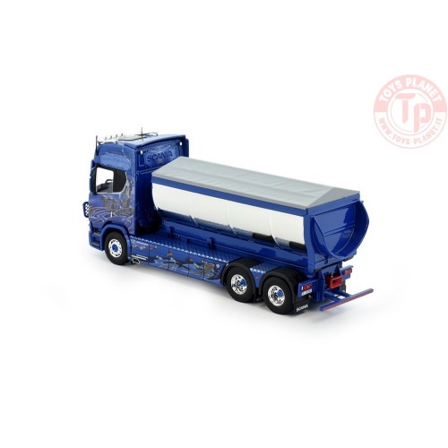 Scania Next Gen R-serie Highline rigid truck with hookarm container - Solbjorg - Moneymaker TEKNO 76506 TEKNO