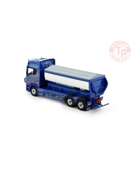Scania Next Gen R-serie Highline rigid truck with hookarm container - Solbjorg - Moneymaker TEKNO 76506 TEKNO Scania Next Gen R-serie Highline rigid truck with hookarm container - Solbjorg - Moneymaker TEKNO 76506 TEKNO