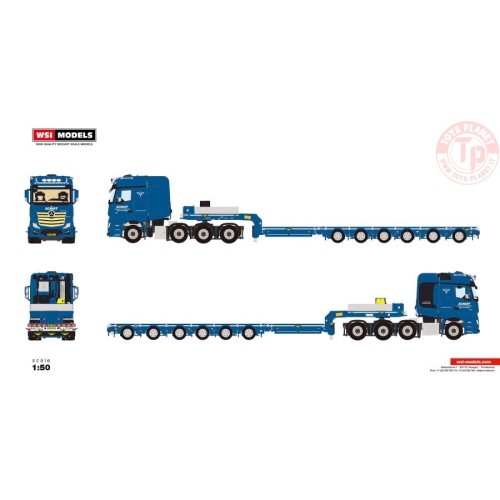 MERCEDES-BENZ AROCS MP4 SLT BIG SPACE 8X4 SEMI LOW LOWLOADER - 6 AXLE - SCHOT WSI 01-3475 WSI MODELS