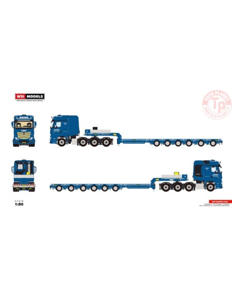 MERCEDES-BENZ AROCS MP4 SLT BIG SPACE 8X4 SEMI LOW LOWLOADER - 6 AXLE - SCHOT WSI 01-3475 WSI MODELS