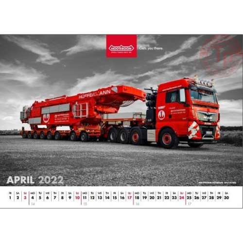 SPECIAL TRANSPORT CALENDAR 2022 NOOTEBOOM ABBIGLIAMENTO E ACCESSORI