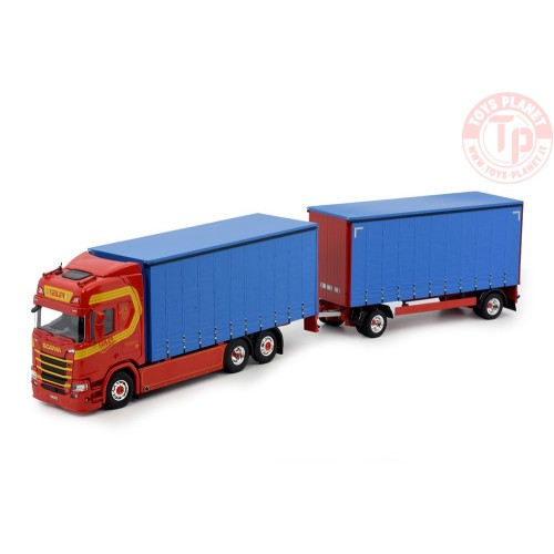 Scania Next Gen R-serie Highline motorwagen met 3-assige huifaanhanger Seiler Transporte TEKNO 81409 TEKNO