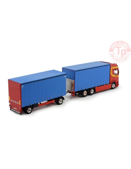 Scania Next Gen R-serie Highline motorwagen met 3-assige huifaanhanger Seiler Transporte TEKNO 81409 TEKNO