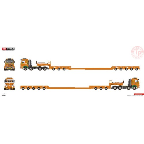 SCANIA 3 SERIES 8X4 INTER COMBI SCHEUERLE SET - V.D. VLIST WSI 01-3387 WSI MODELS