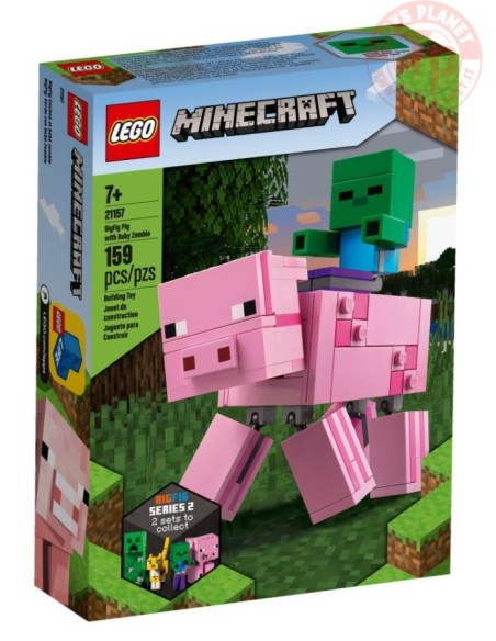Maxi-figure Maiale e Baby Zombi LEGO MINECRAFT 21157 MINECRAFT