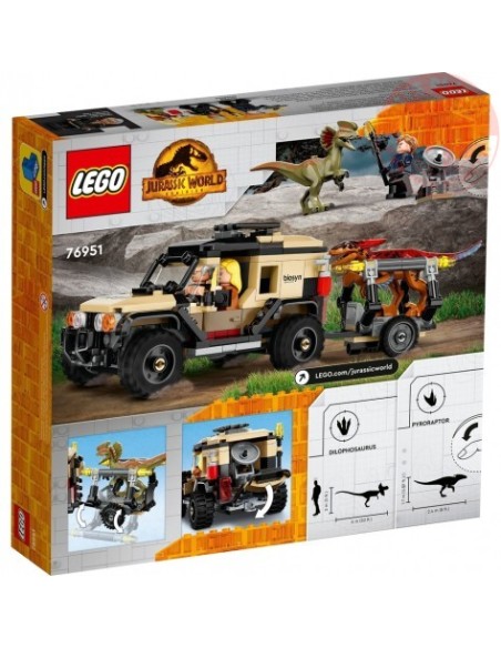 Trasporto del Piroraptor e del Dilofosauro LEGO JURASSIC WORLD 76951 LEGO
